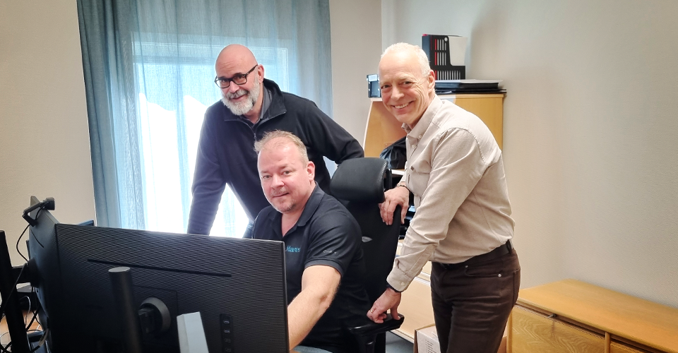 Bild på Magnus Sulander, Fredrik Kronberg och Mats Mared på Mared Automation
